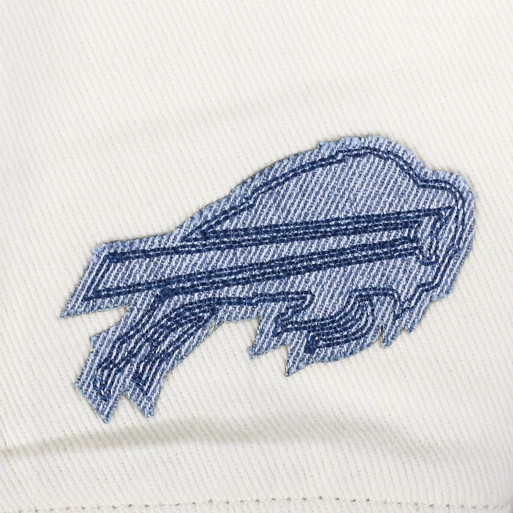 imagePro Standard Womens NFL Buffalo Bills Varsity Blues Denim Jacket DenimLinen S