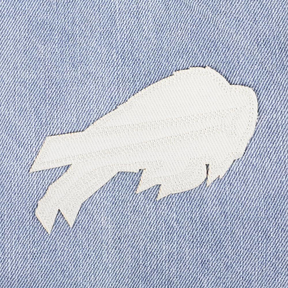 imagePro Standard Womens NFL Buffalo Bills Varsity Blues Denim Jacket DenimLinen S