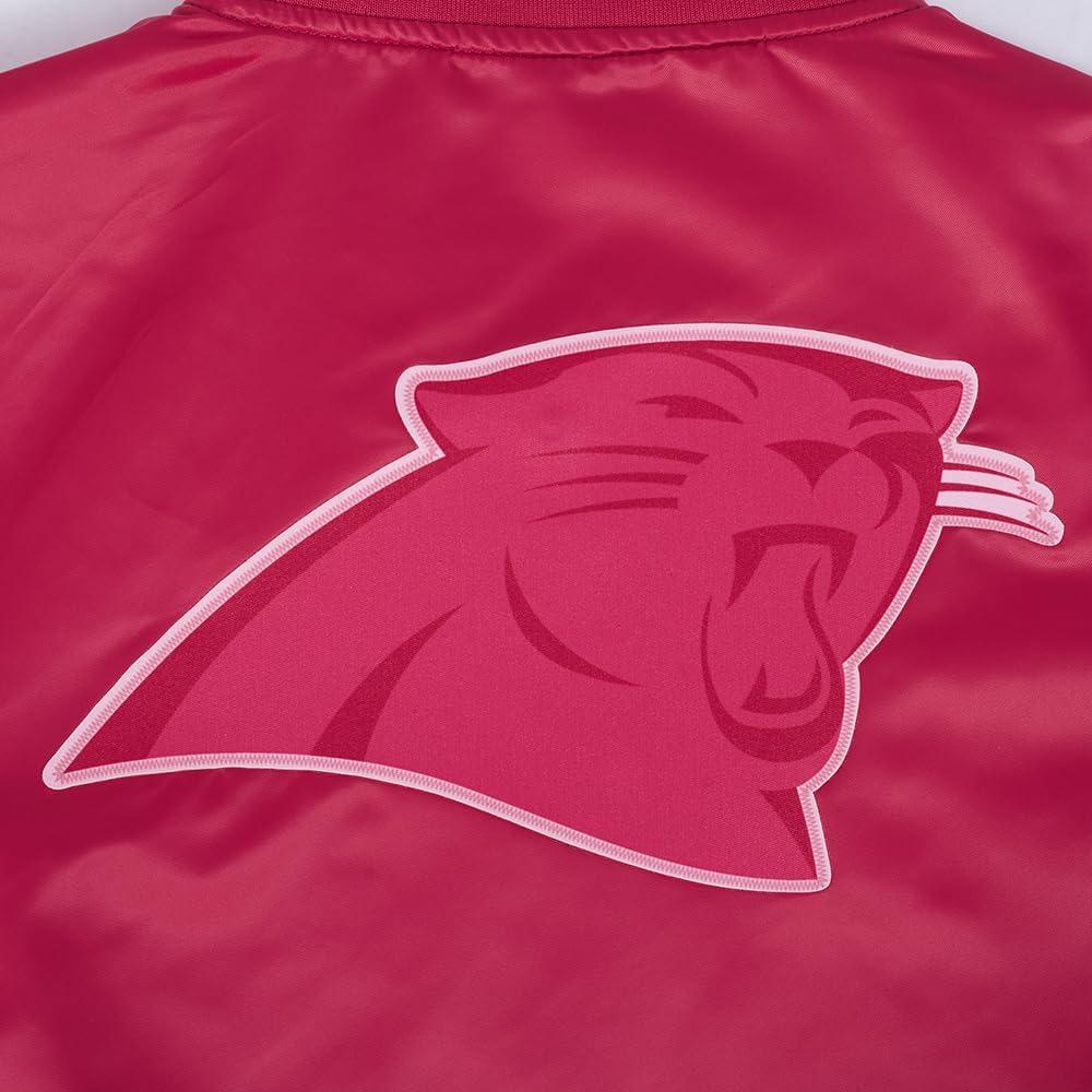 imagePro Standard Womens NFL Carolina Panthers Classic Triple Pink Satin Jacket Beetroot Purple S