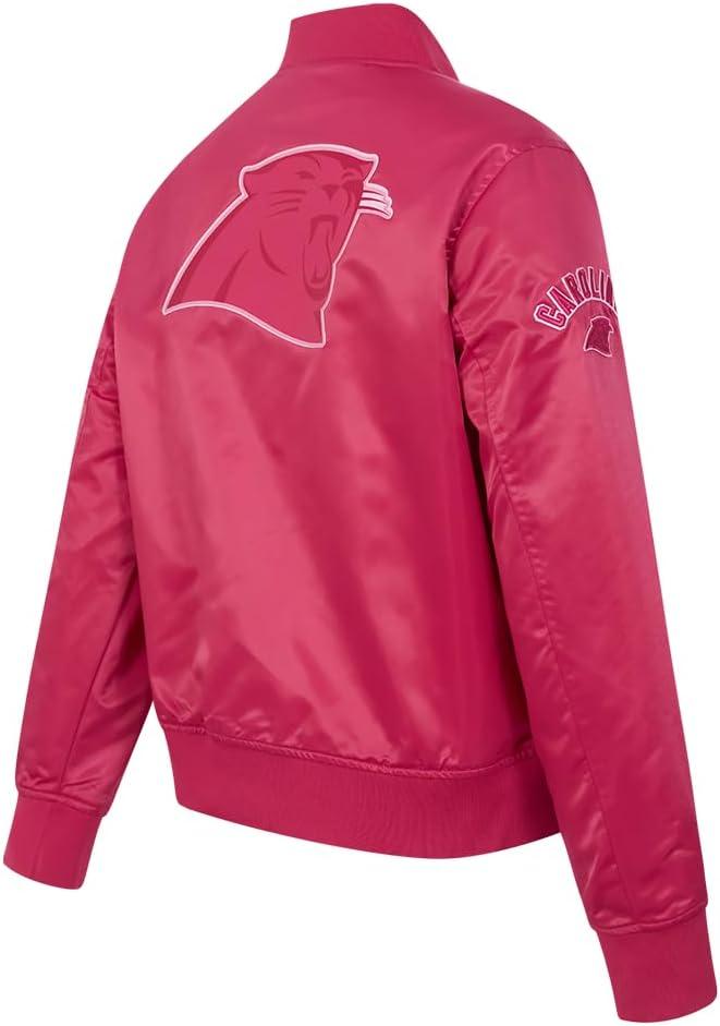 imagePro Standard Womens NFL Carolina Panthers Classic Triple Pink Satin Jacket Beetroot Purple S