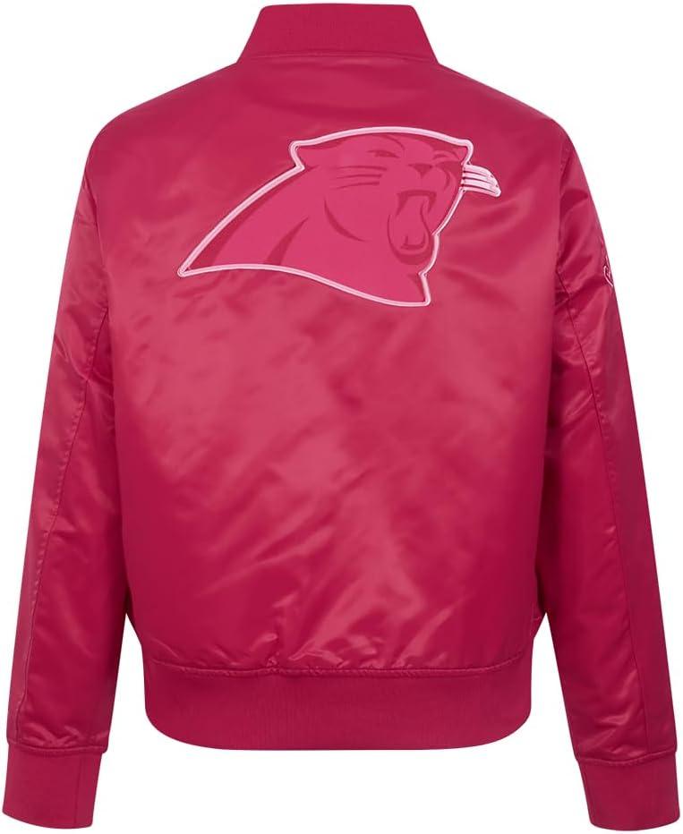 imagePro Standard Womens NFL Carolina Panthers Classic Triple Pink Satin Jacket Beetroot Purple S