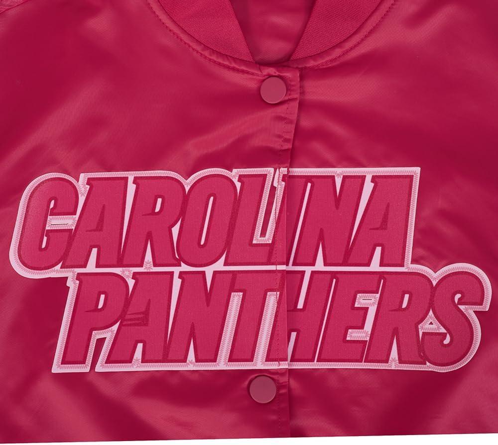 imagePro Standard Womens NFL Carolina Panthers Classic Triple Pink Satin Jacket Beetroot Purple S