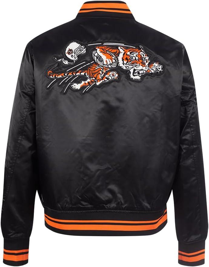imagePro Standard Womens NFL Cincinnati Bengals Retro Classics Satin Jacket BlackOrange XS