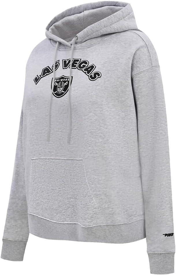 imagePro Standard Womens NFL Classic Chenille Brushed Back French Terry Pull Over HoodieHeather Grey