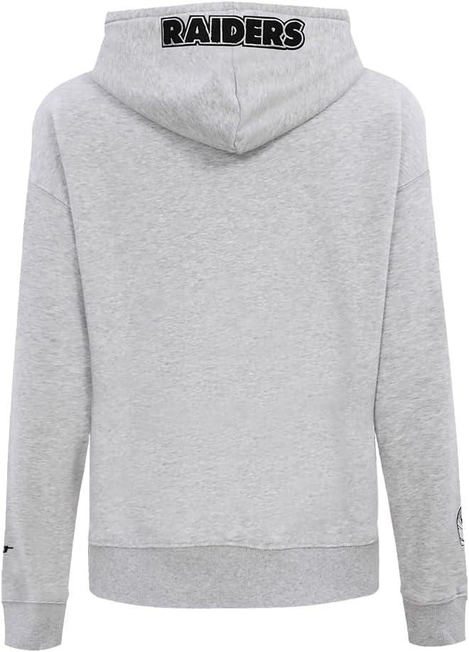imagePro Standard Womens NFL Classic Chenille Brushed Back French Terry Pull Over HoodieHeather Grey