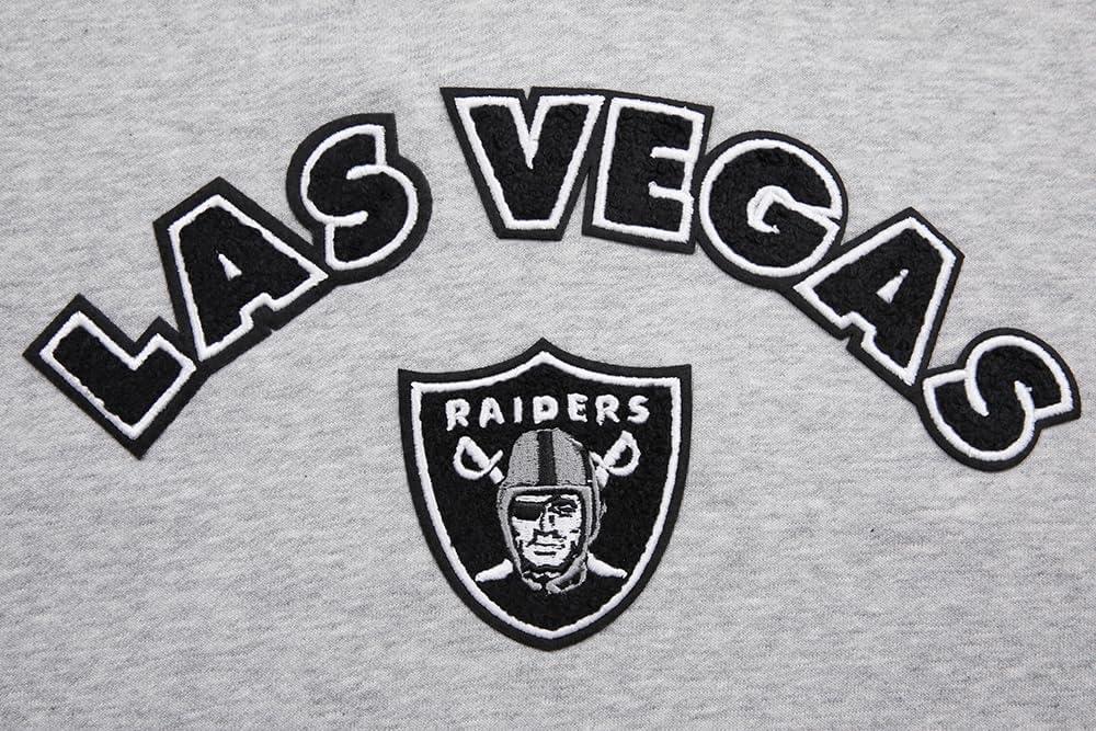 imagePro Standard Womens NFL Classic Chenille Brushed Back French Terry Pull Over HoodieHeather Grey