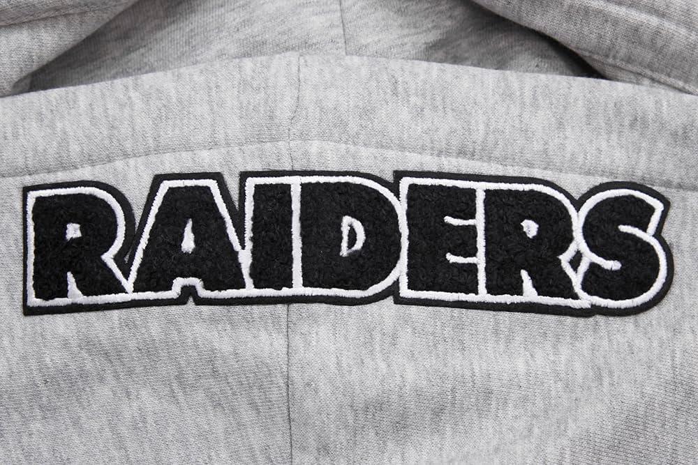 imagePro Standard Womens NFL Classic Chenille Brushed Back French Terry Pull Over HoodieHeather Grey