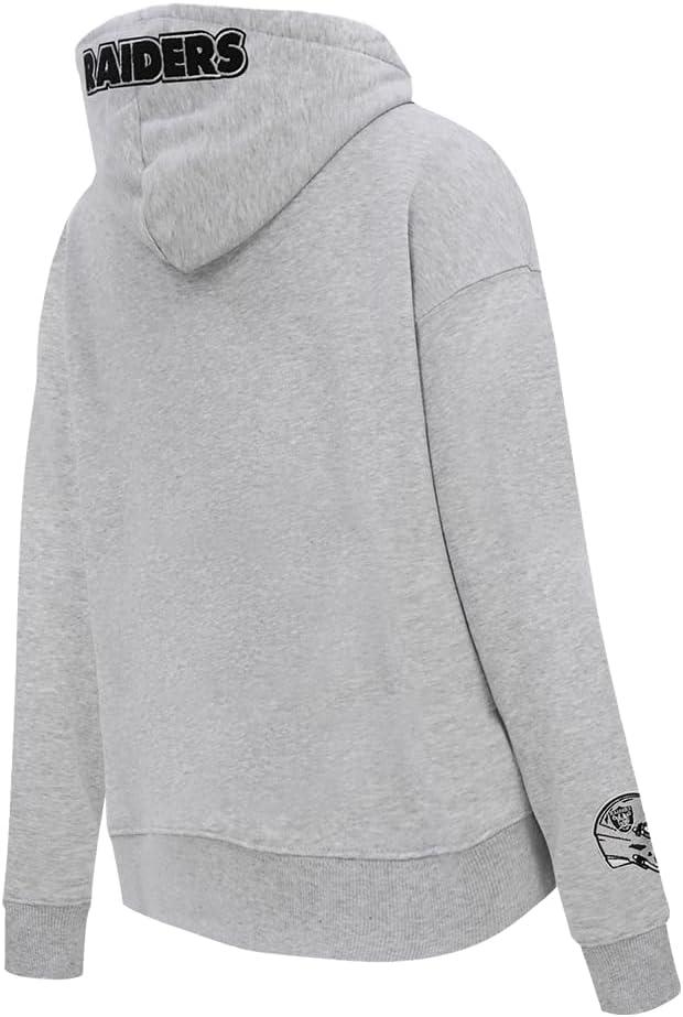 imagePro Standard Womens NFL Classic Chenille Brushed Back French Terry Pull Over HoodieHeather Grey