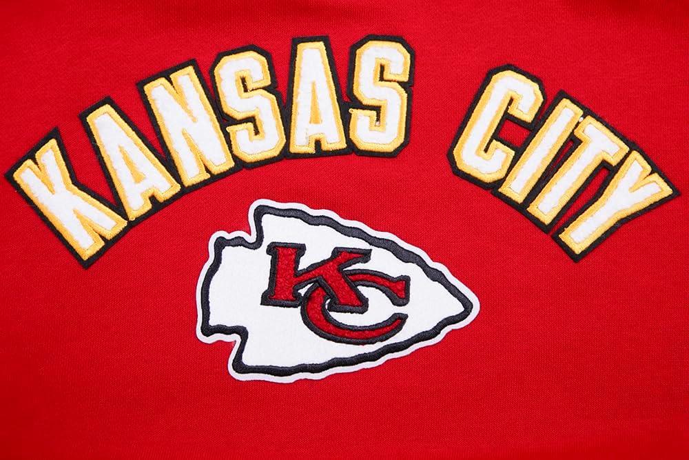 imagePro Standard Womens NFL Classic Chenille Brushed Back French Terry Pull Over HoodieRed