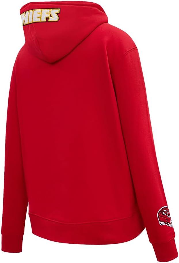 imagePro Standard Womens NFL Classic Chenille Brushed Back French Terry Pull Over HoodieRed