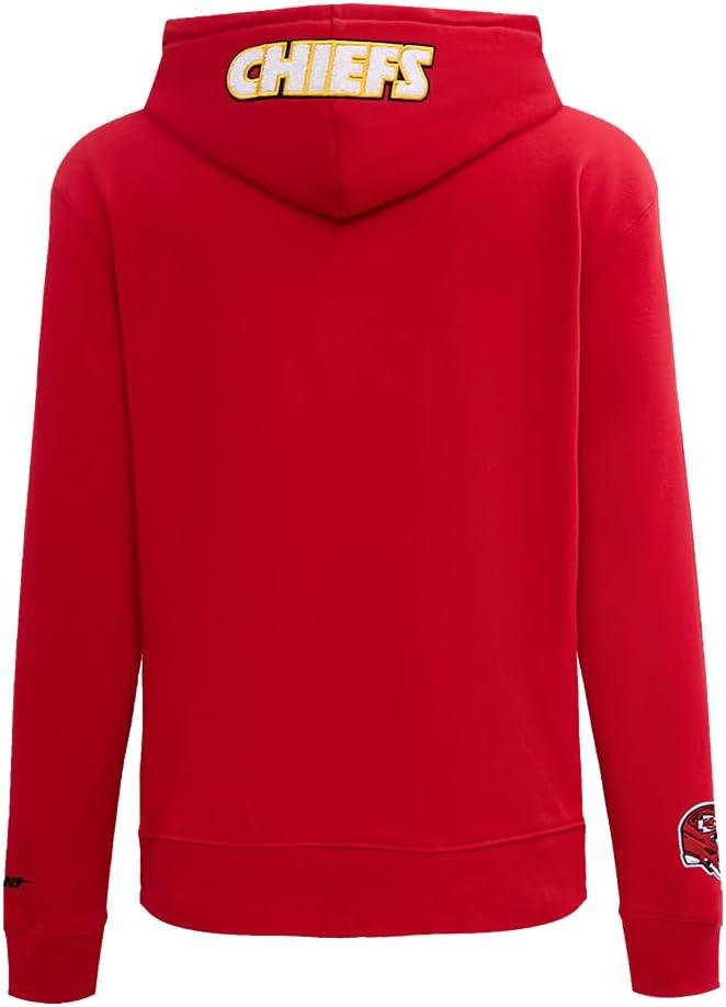 imagePro Standard Womens NFL Classic Chenille Brushed Back French Terry Pull Over HoodieRed