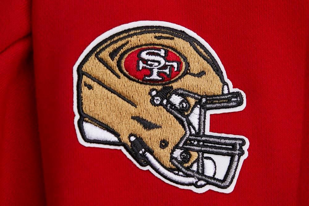 imagePro Standard Womens NFL Classic Chenille Brushed Back French Terry Pull Over HoodieRed