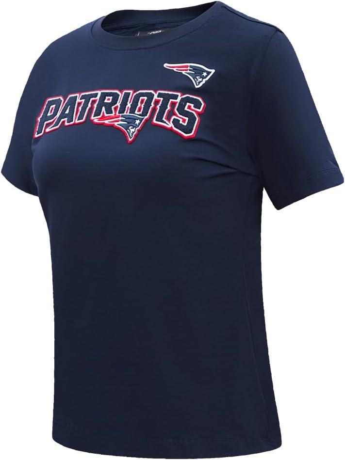 imagePro Standard Womens NFL Classic Chenille Short Sleeve Boxy TeeMidnight Navy