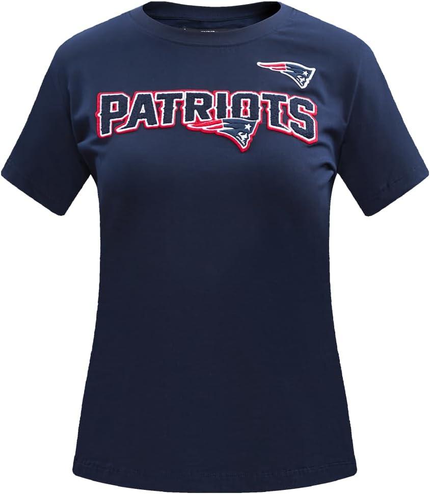 imagePro Standard Womens NFL Classic Chenille Short Sleeve Boxy TeeMidnight Navy