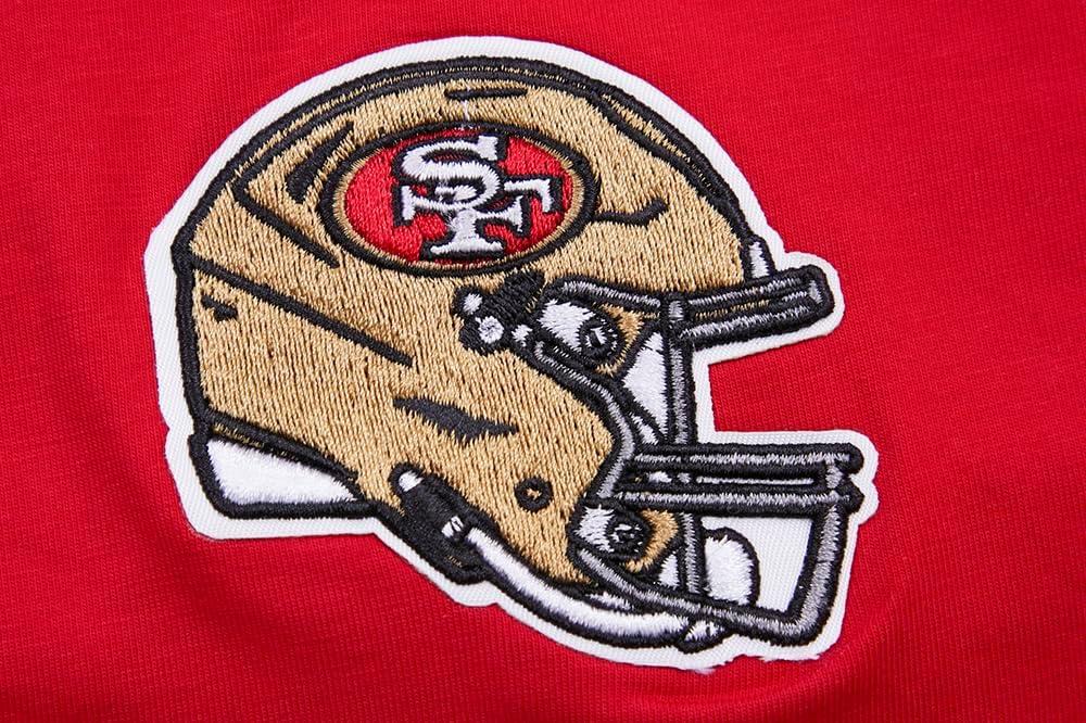 imagePro Standard Womens NFL Classic Chenille Short Sleeve Boxy TeeRed