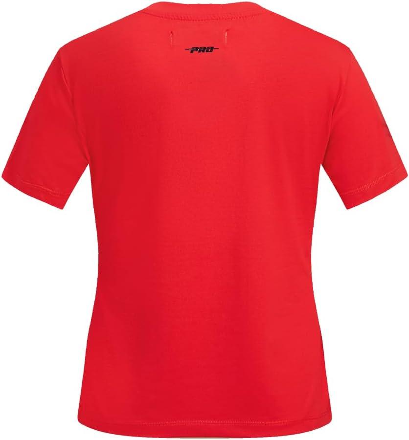 imagePro Standard Womens NFL Classic Chenille Short Sleeve Boxy TeeRed