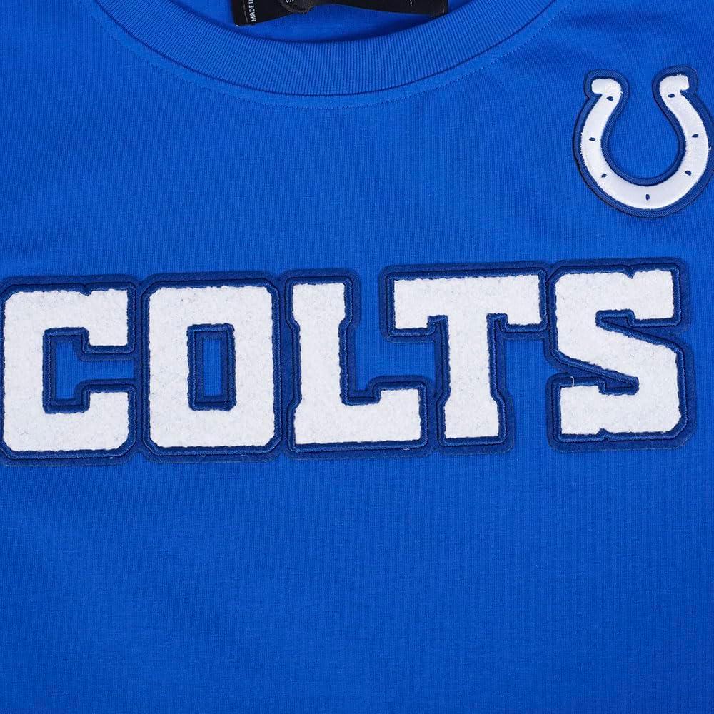 imagePro Standard Womens NFL Classic Chenille Short Sleeve Boxy TeeRoyal Blue