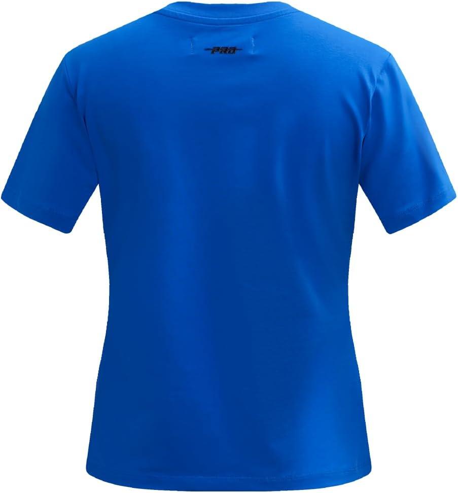 imagePro Standard Womens NFL Classic Chenille Short Sleeve Boxy TeeRoyal Blue