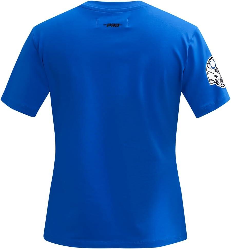 imagePro Standard Womens NFL Classic Chenille Short Sleeve Boxy TeeRoyal Blue