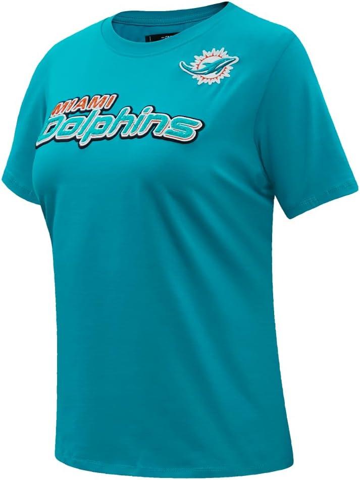 imagePro Standard Womens NFL Classic Chenille Short Sleeve Boxy TeeTeal