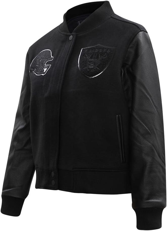 imagePro Standard Womens NFL Classic Triple Black Varsity JacketBlack