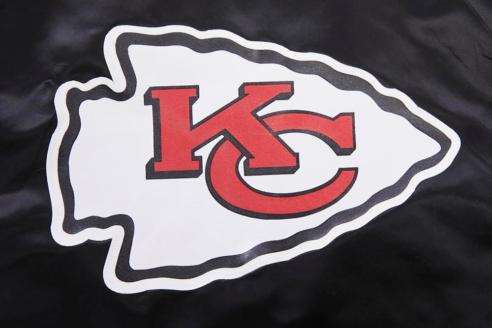 imagePro Standard Womens NFL Kansas City Chiefs Classic Chenille Satin Jacket Black L