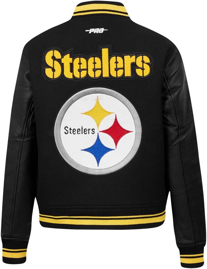 imagePro Standard Womens NFL Mash Up Varsity JacketBlackYellow