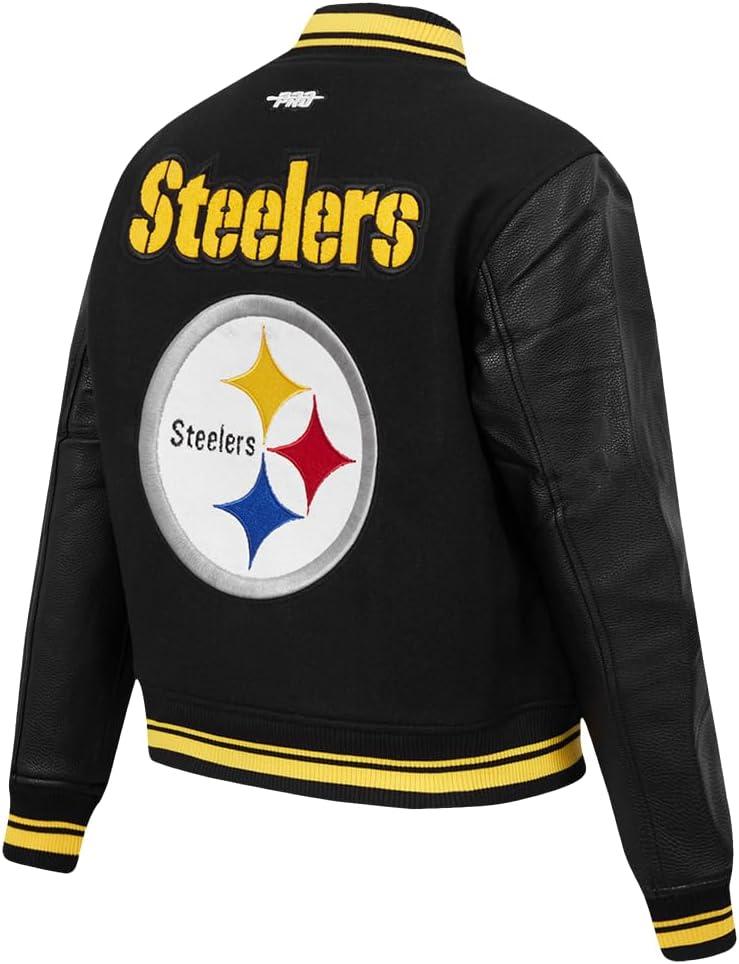 imagePro Standard Womens NFL Mash Up Varsity JacketBlackYellow