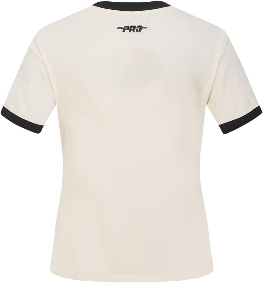 imagePro Standard Womens NFL Retro Cascade Short Sleeve Slim TeeEggshell Black