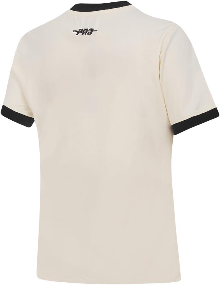 imagePro Standard Womens NFL Retro Cascade Short Sleeve Slim TeeEggshell Black