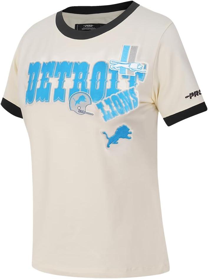 imagePro Standard Womens NFL Retro Cascade Short Sleeve Slim TeeEggshell Black