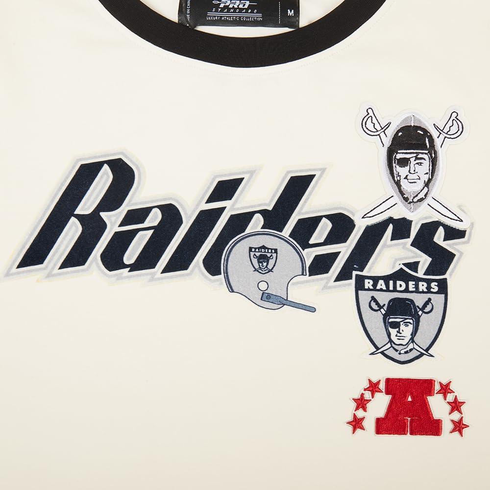 imagePro Standard Womens NFL Retro Cascade Short Sleeve Slim TeeEggshell Black