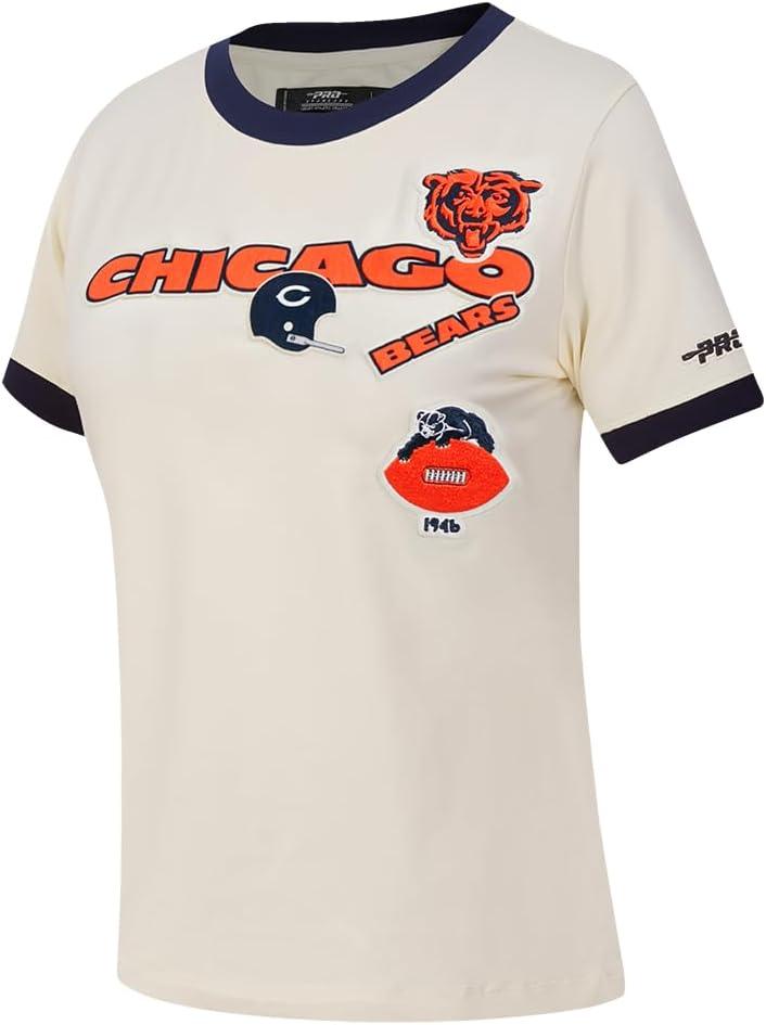 imagePro Standard Womens NFL Retro Cascade Short Sleeve Slim TeeEggshell Midnight Navy