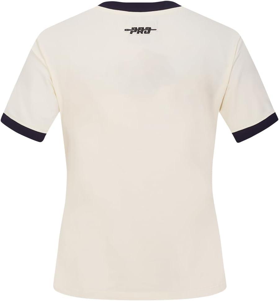 imagePro Standard Womens NFL Retro Cascade Short Sleeve Slim TeeEggshell Midnight Navy