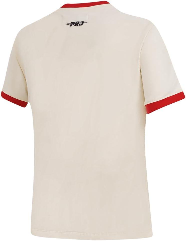 imagePro Standard Womens NFL Retro Cascade Short Sleeve Slim TeeEggshell Red