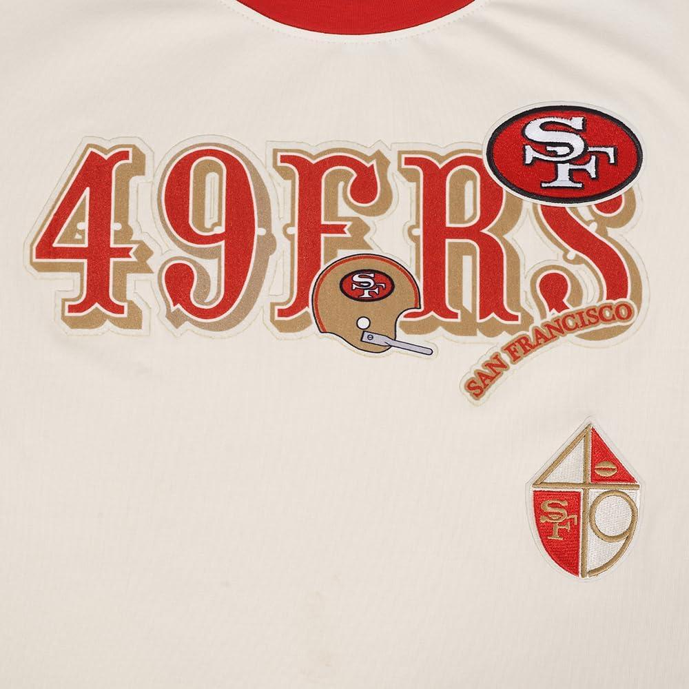 imagePro Standard Womens NFL Retro Cascade Short Sleeve Slim TeeEggshell Red