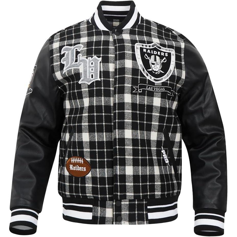 imageMens NFL Pro Prep Varsity JacketWhite