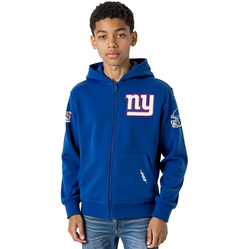 imagePro Standard Big Boys NFL Classic Chenille Full Zip HoodieDodger Blue