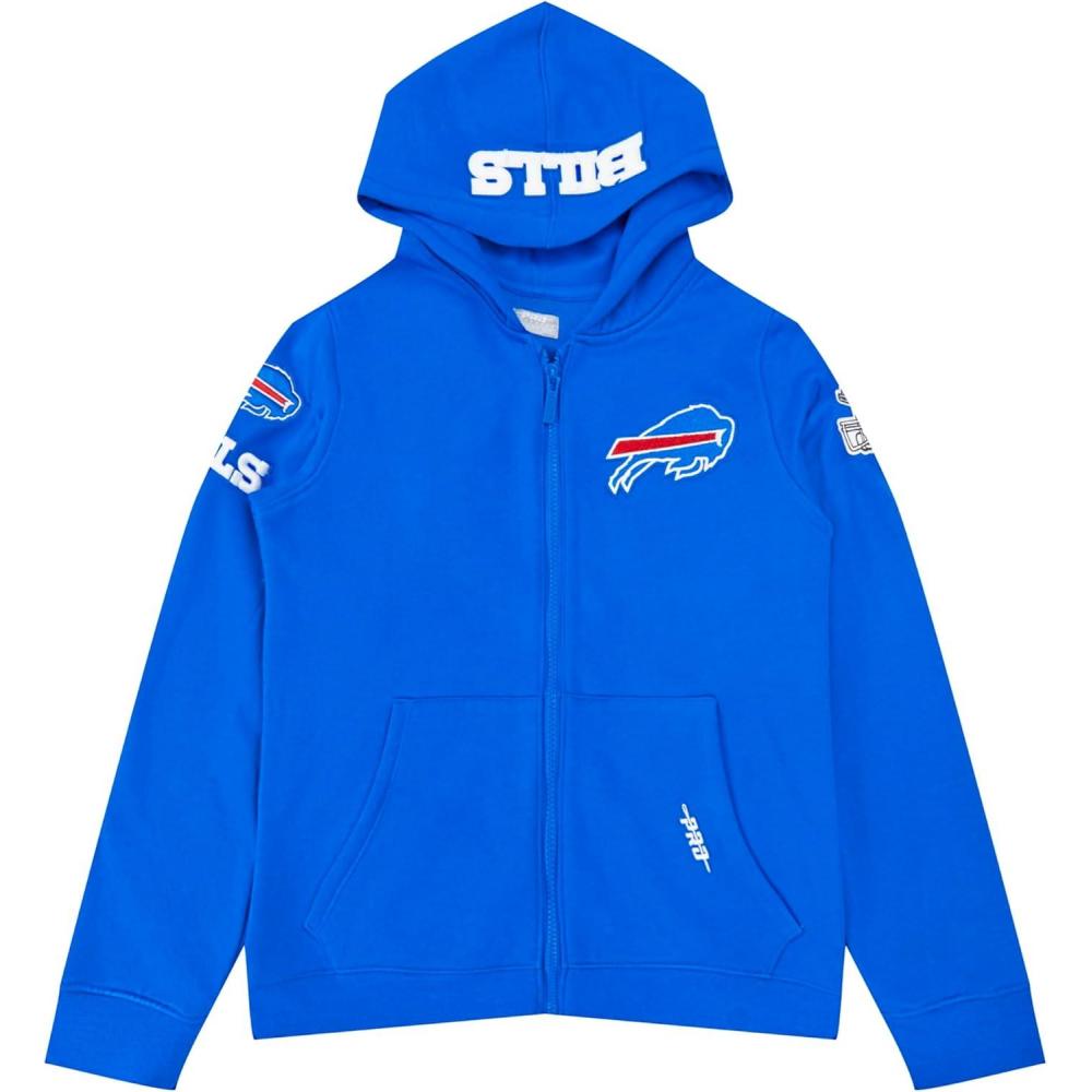 imagePro Standard Big Boys NFL Classic Chenille Full Zip HoodieRoyal Blue