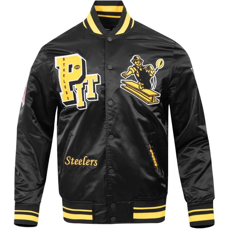 imagePro Standard Mens NFL Best of Satin Jacket RoyalBlackYellow