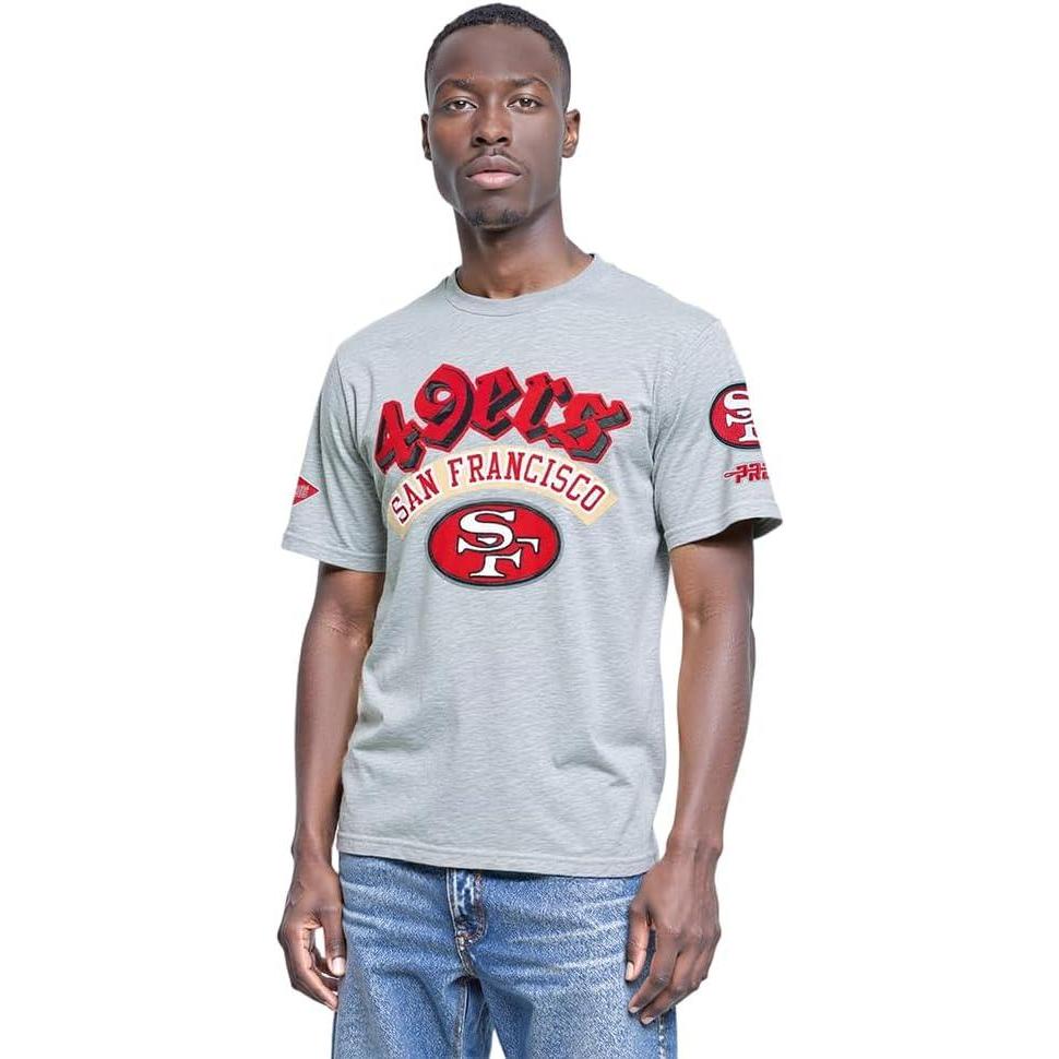 imagePro Standard Mens NFL Best of Short Sleeve TeeDark Heather Gray