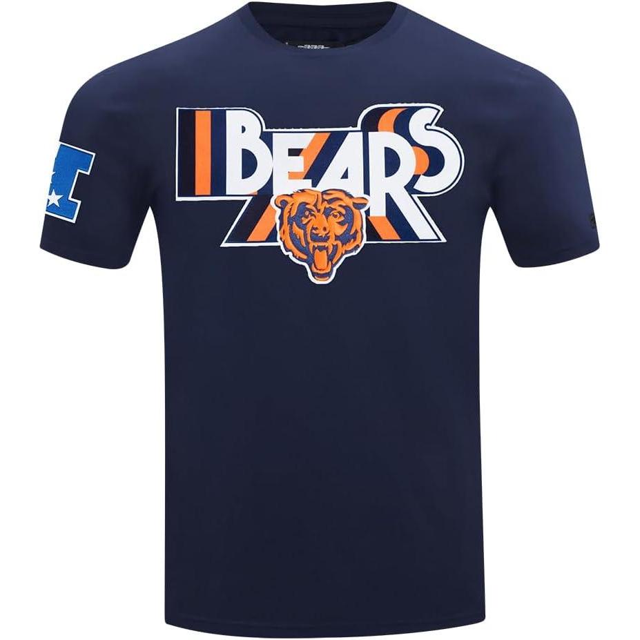 imagePro Standard Mens NFL Chicago Bears Retro Elevation Short Sleeve Tee Midnight Navy XL