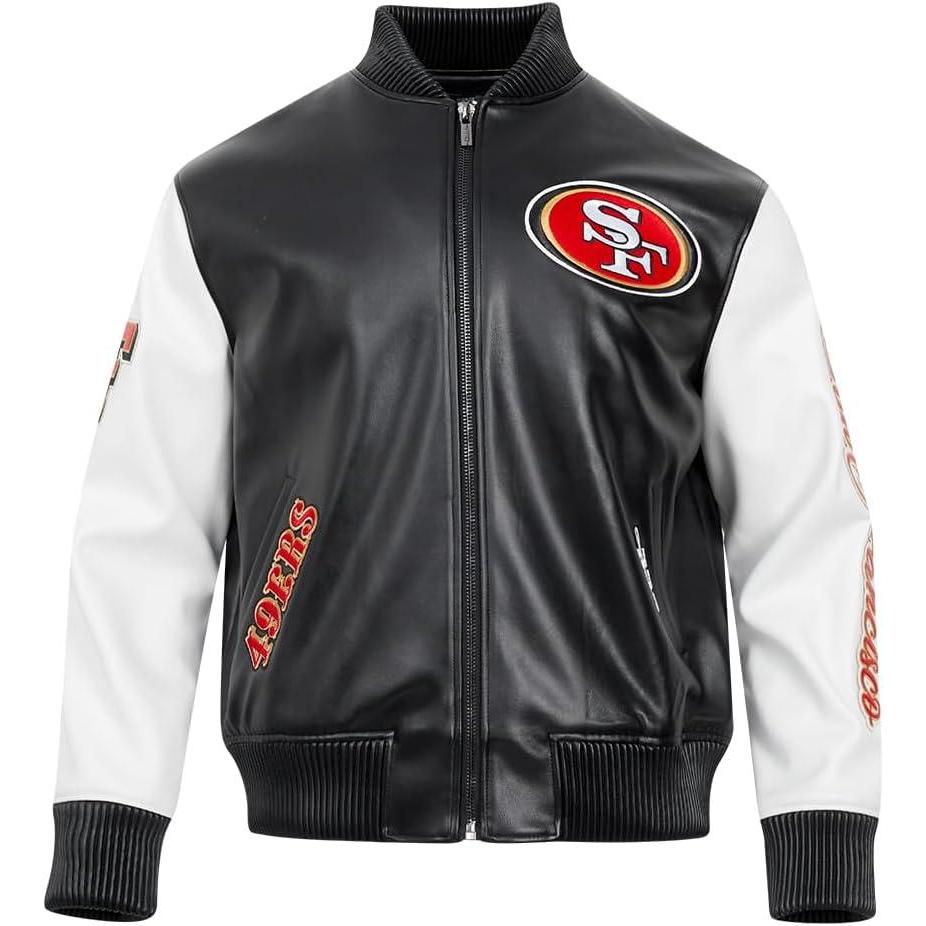 imagePro Standard Mens NFL Classic Bristle Brushed Back French Terry Crewneck SweatshirtBlack