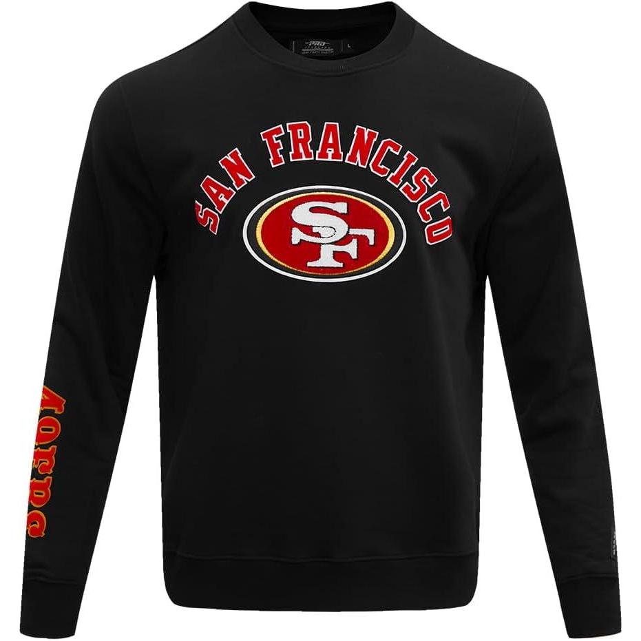 imagePro Standard Mens NFL Classic Bristle Brushed Back French Terry Pull Over HoodieBlack