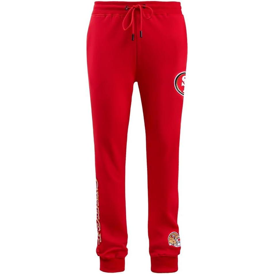 imagePro Standard Mens NFL Classic Chenille Cotton Double Knit JoggerRed