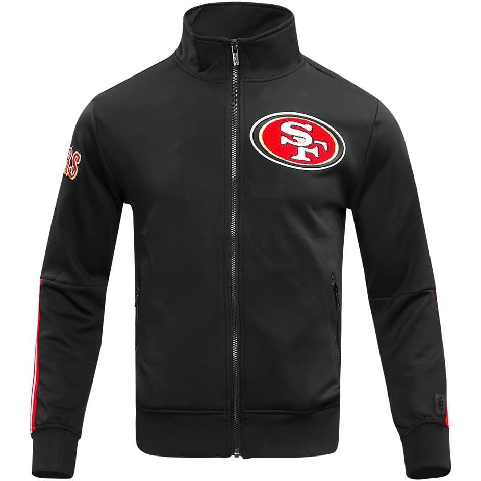 imagePro Standard Mens NFL Classic Track Track JacketBlackRed