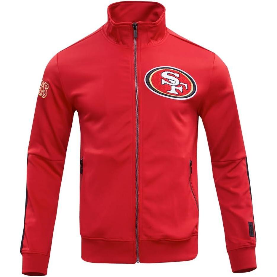 imagePro Standard Mens NFL Classic Track Track JacketRedBlack