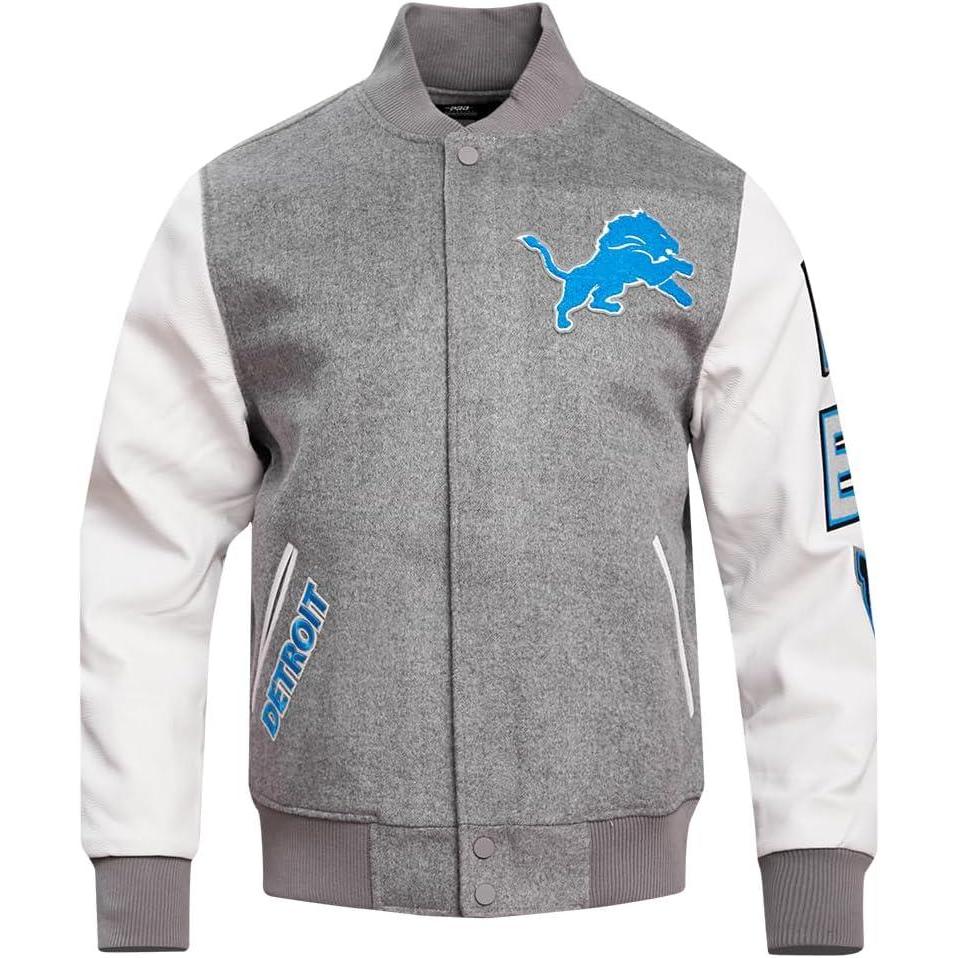 imagePro Standard Mens NFL Classic Varsity JacketGrey