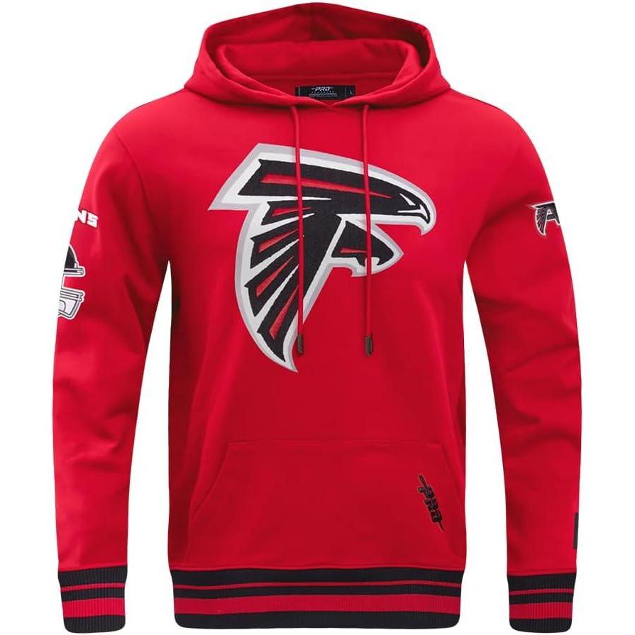 imagePro Standard Mens NFL Mash Up Brushed Back French Terry Pull Over HoodieRed