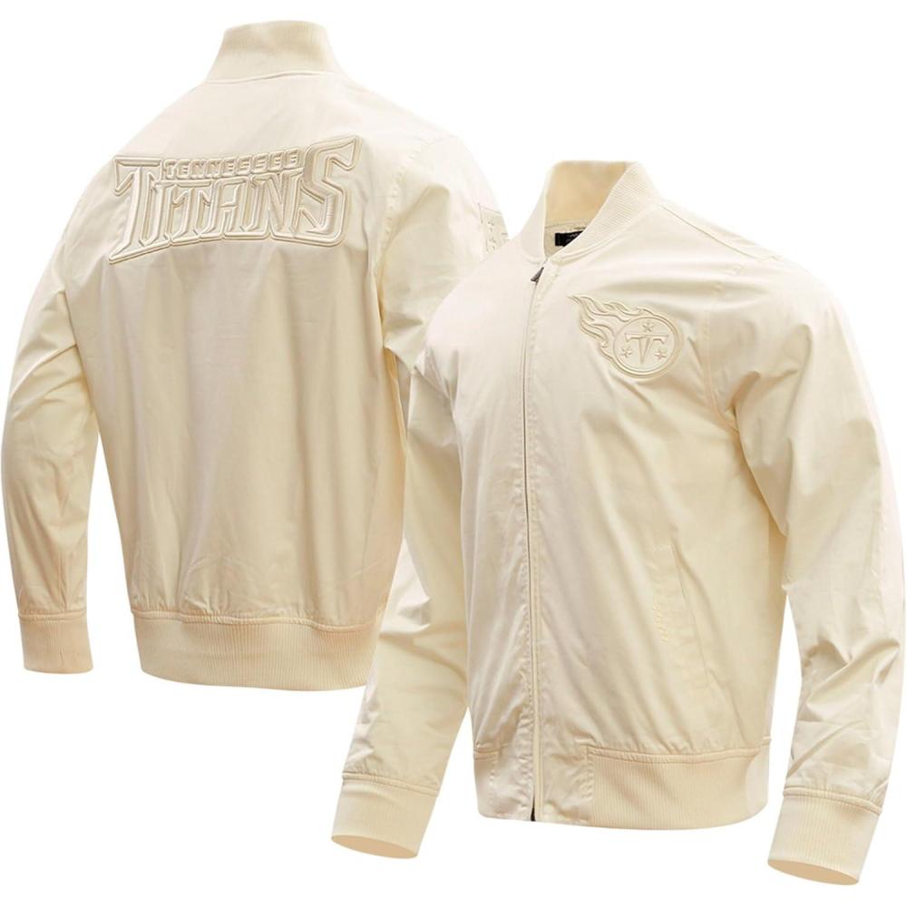 imagePro Standard Mens NFL Neutral Twill JacketTennessee Titans Cream